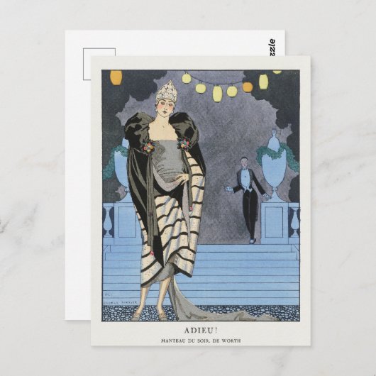George Barbier, Art Deco Postcard Postkarte (Vorne/Hinten)