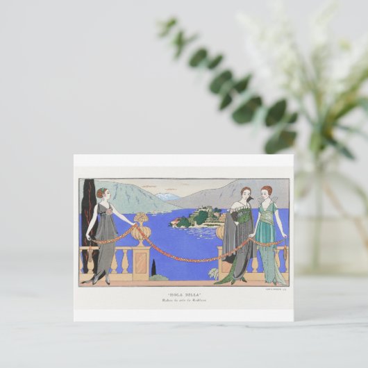 George Barbier, Art Deco Postcard Postkarte (Stehend Vorderseite)