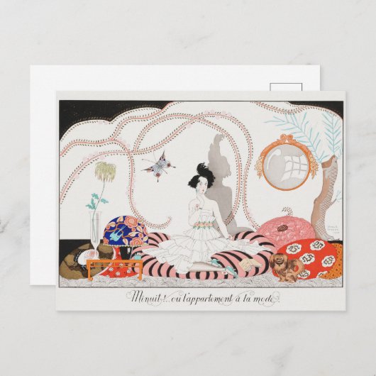 George Barbier, Art Deco Postcard Postkarte (Vorne/Hinten)