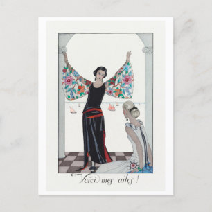 George Barbier, Art Deco Postcard Postkarte