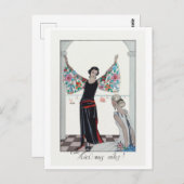 George Barbier, Art Deco Postcard Postkarte (Vorne/Hinten)