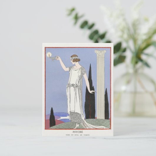 George Barbier, Art Deco Postcard Postkarte (Stehend Vorderseite)