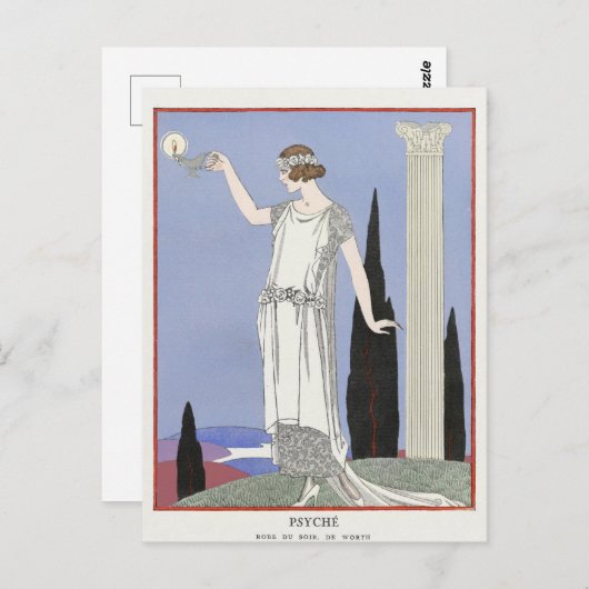 George Barbier, Art Deco Postcard Postkarte (Vorne/Hinten)