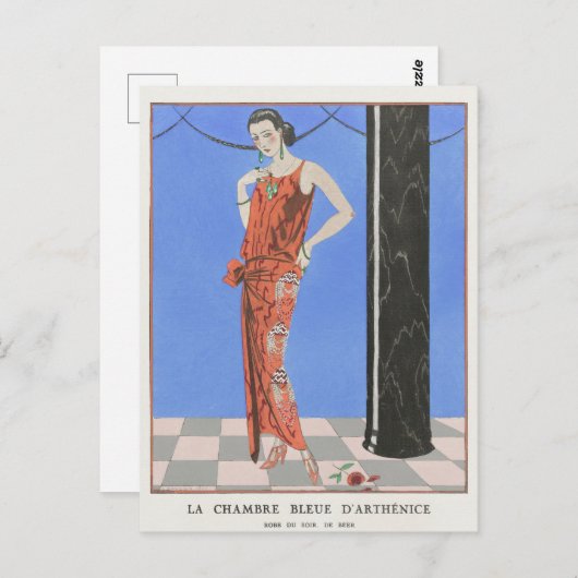 George Barbier, Art Deco Postcard Postkarte (Vorne/Hinten)