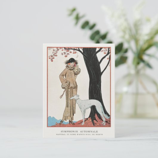 George Barbier, Art Deco Postcard Postkarte (Stehend Vorderseite)