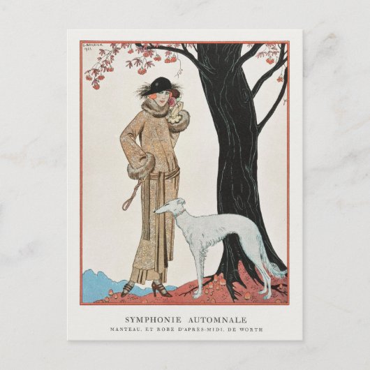 George Barbier, Art Deco Postcard Postkarte (Vorderseite)