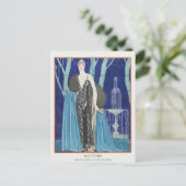 George Barbier, Art Deco Postcard Postkarte (Stehend Vorderseite)