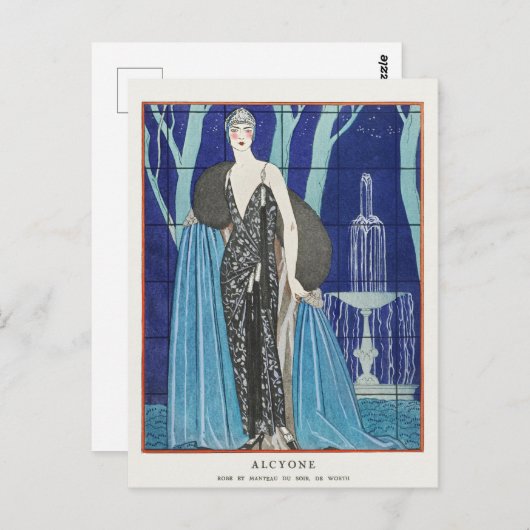 George Barbier, Art Deco Postcard Postkarte (Vorne/Hinten)