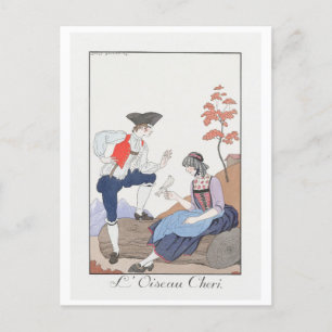 George Barbier, Art Deco Postcard Postkarte