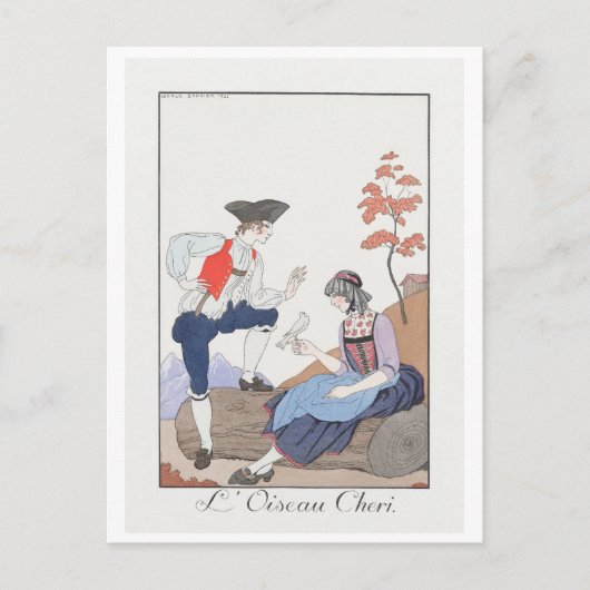 George Barbier, Art Deco Postcard Postkarte (Vorderseite)