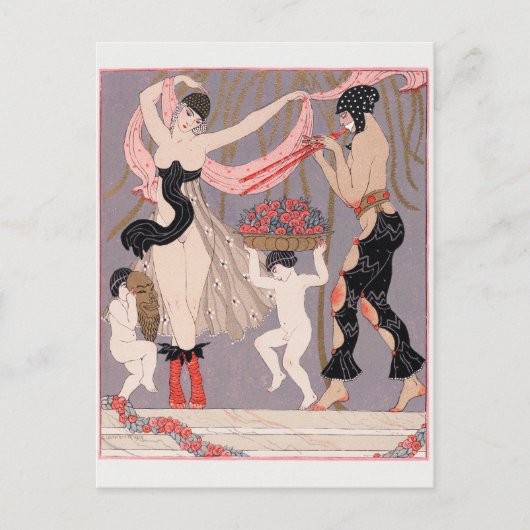 George Barbier, Art Deco Postcard Postkarte (Vorderseite)