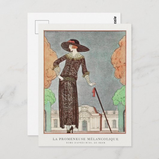 George Barbier, Art Deco Postcard Postkarte (Vorne/Hinten)