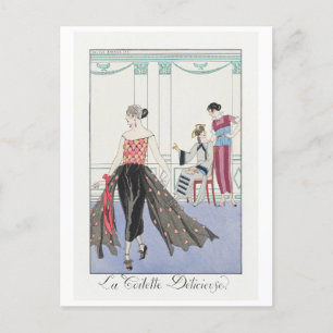 George Barbier, Art Deco Postkarte