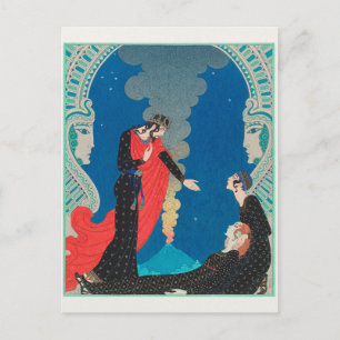 George Barbier, Art Deco Postkarte