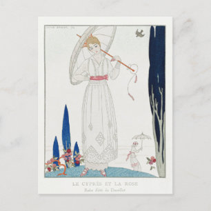 George Barbier, Art Deco Postkarte