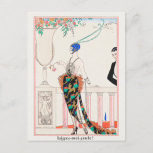 George Barbier, Art Deco Postkarte