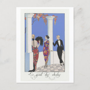 George Barbier, Art Deco Postkarte