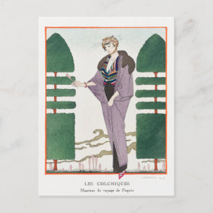 George Barbier, Art Deco Postkarte