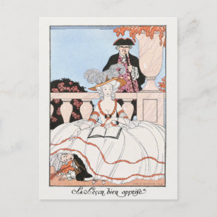 George Barbier, Art Deco Postkarte