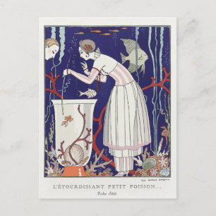George Barbier, Art Deco Postkarte