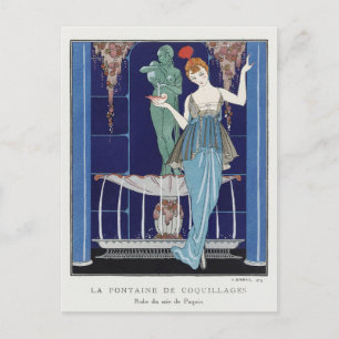 George Barbier, Art Deco Postkarte