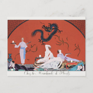 George Barbier, Art Deco Postkarte