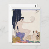 George Barbier, Art Deco Postkarte (Vorne/Hinten)