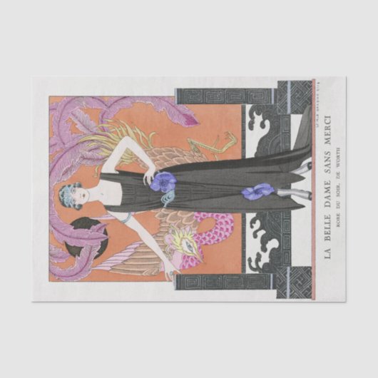 George Barbier, Art Deco Tissue Seidenpapier (Vorderseite)
