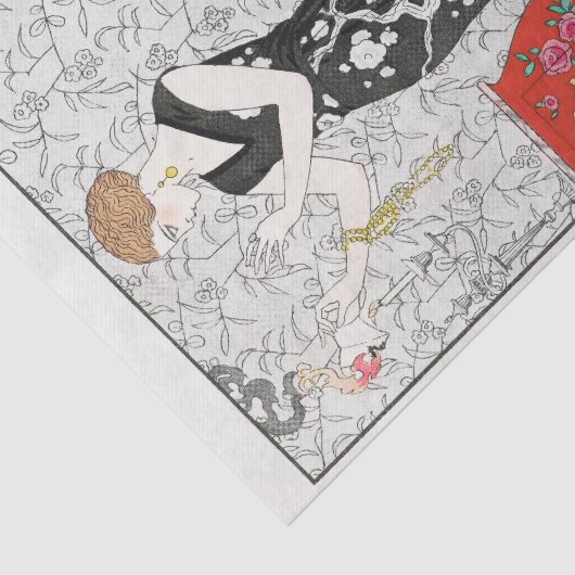 George Barbier, Art Deco Tissue Seidenpapier (Ausschnitt)