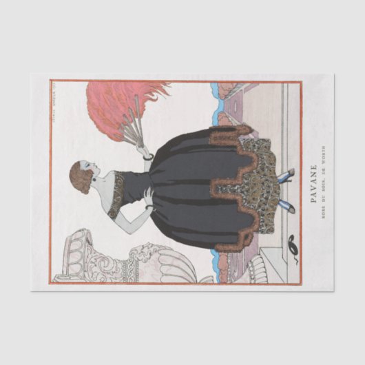 George Barbier, Art Deco Tissue Seidenpapier (Vorderseite)