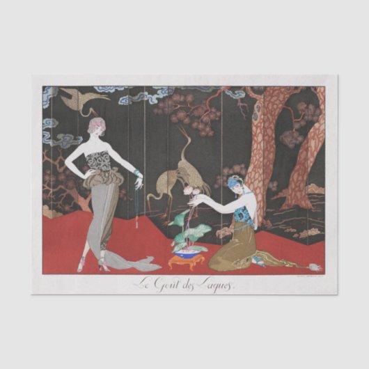 George Barbier, Art Deco Tissue Seidenpapier (Vorderseite)