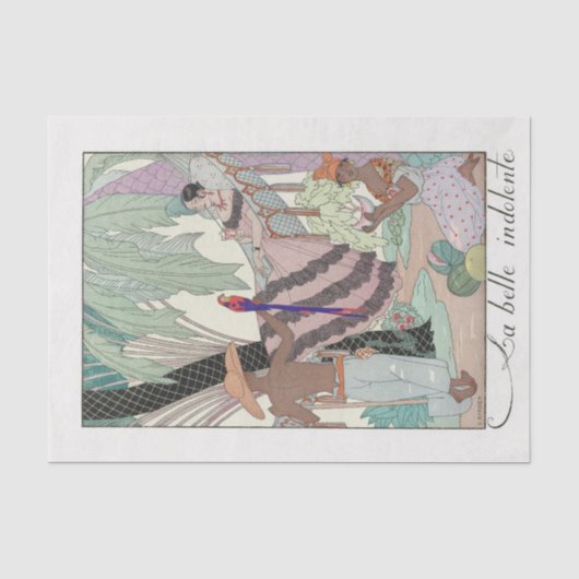 George Barbier, Art Deco Tissue Seidenpapier (Vorderseite)