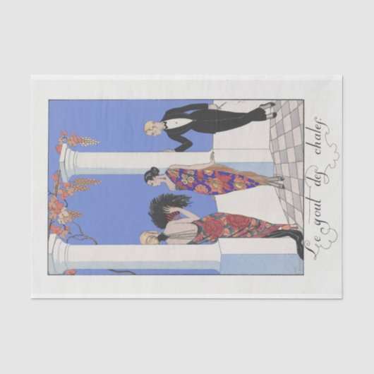 George Barbier, Art Deco Tissue Seidenpapier (Vorderseite)