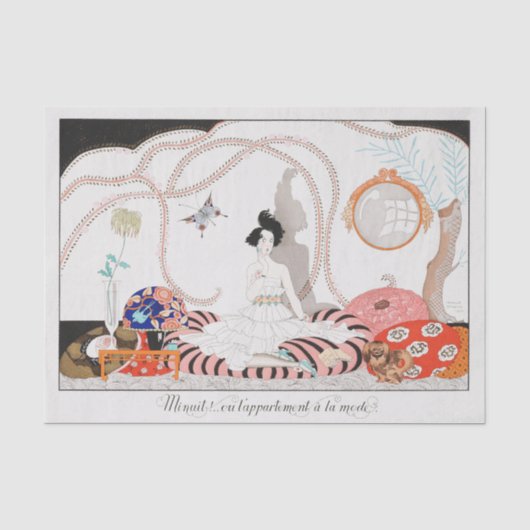 George Barbier, Art Deco Tissue Seidenpapier (Vorderseite)