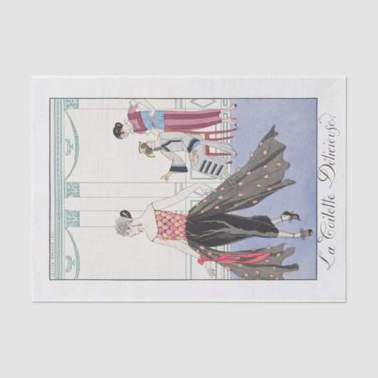George Barbier, Art Deco Tissue Seidenpapier (Vorderseite)
