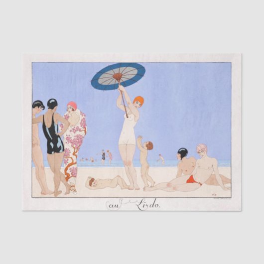 George Barbier, Art Deco Tissue Seidenpapier (Vorderseite)