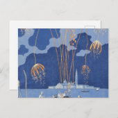 George Barbier Feuerwerk in Venedig 1924 Postkarte (Vorne/Hinten)