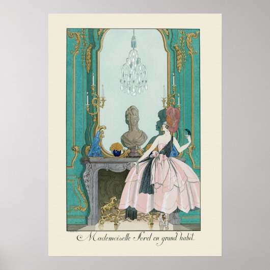 George Barbier Französische Modeillustration Poster (Vorne)