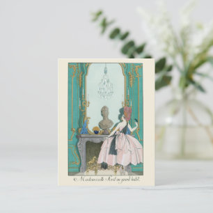 George Barbier Französische Modeillustration Postkarte