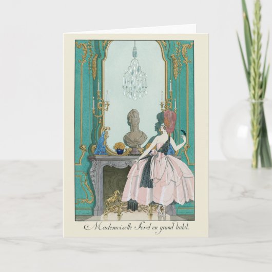 George Barbier French Fashion Illustration Karte (Vorderseite)