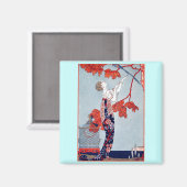 George Barbier "L'Oiseau Volage" 1914 Magnet (Vorderseite/Rückseite)