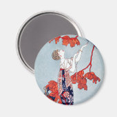 George Barbier "L'Oiseau Volage" 1914 Magnet (Vorderseite/Rückseite)