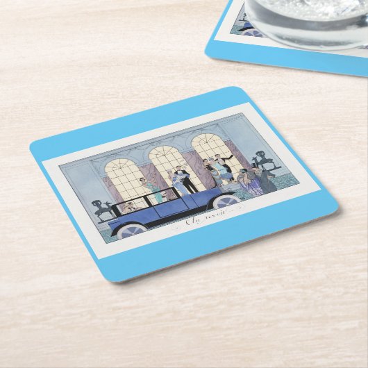 George Barbier Mode Rechteckiger Pappuntersetzer (angewinkelt)