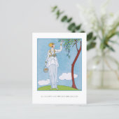 George Barbier Picking Fruit French Fashion Postkarte (Stehend Vorderseite)