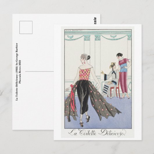 George Barbier Postcard Postkarte (Vorne/Hinten)