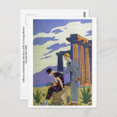 George Barbier Postcard Postkarte (Vorne/Hinten)