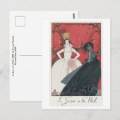 George Barbier Postcard Postkarte (Vorne/Hinten)