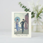 George Barbier Romance ohne Worte Mode Plate Postkarte (Stehend Vorderseite)