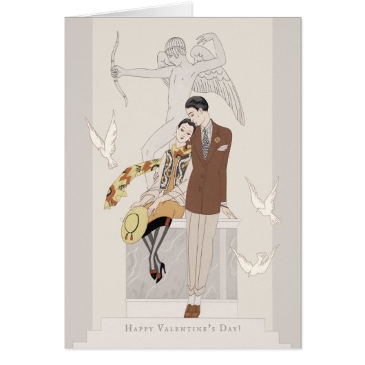 George Barbier Valentine Liebe Paar CC1222 Card (Vorne)