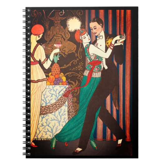 George Barbier Vintag Fashion-Notebook Notizblock (Vorderseite)
